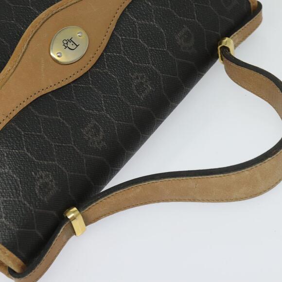DIOR Honeycomb Canvas Hand Bag Pvc Black Gold - Picture 6 of 13